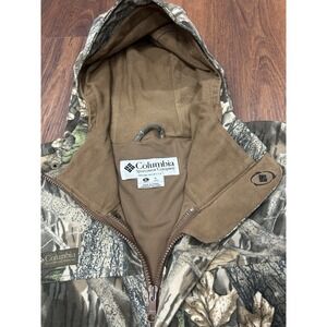 Columbia Sportswear Real Tree Camo Fleece Hunting Mens Jacket XL Good Condition